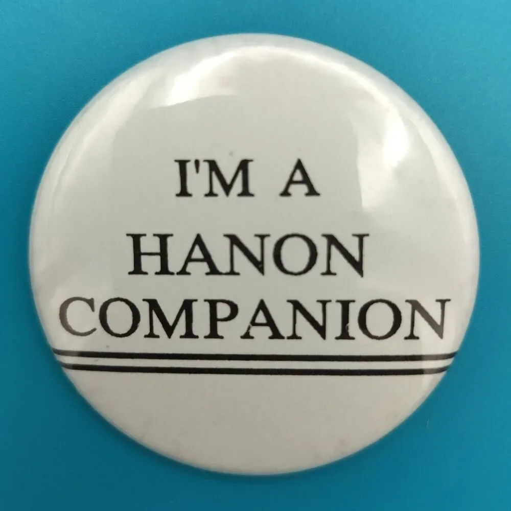 I'm A Hanon Companion Vintage Pin Button Pinback